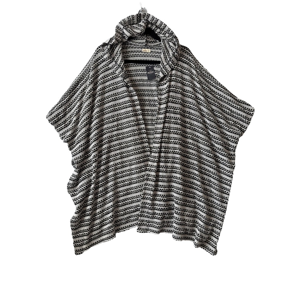Hollister Hooded Swimsuit Coverup OS NWT Striped Boho Resortwear Kimono Tunic